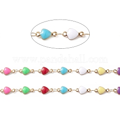 304 Stainless Steel Enamel Link Chains&nbsp;CHS-P016-25G