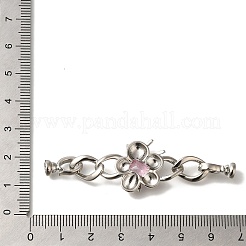 Brass Micro Pave Cubic Zirconia Fold Over Clasps&nbsp;KK-K389-009P
