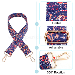 5Pcs 5 Colors Flower Pattern Polyester Adjustable Webbing Bag Straps&nbsp;FIND-PH0017-55