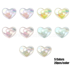 100Pcs 5 Colors Transparent Acrylic Beads&nbsp;TACR-YW0008-10
