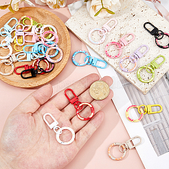 22Pcs 11 Colors Baking Paint Alloy Swivel Clasps&nbsp;KEYC-HS0001-08