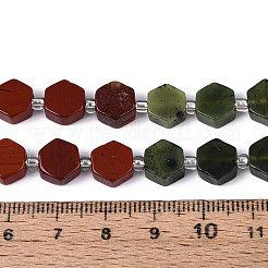 Natural Canada Jade & Red Jasper & Rainbow Moonstone Beads Strands&nbsp;G-T144-17B-01
