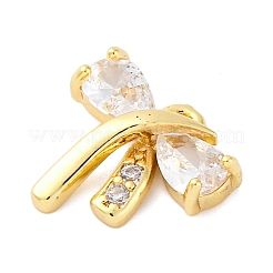 Brass Micro Pave Cubic Zirconia Pendants&nbsp;KK-A240-15G