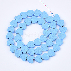Spray Painted Non-magnetic Synthetic Hematite Beads Strands&nbsp;G-T124-34C