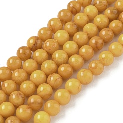 Natural Beeswax Beads Strands&nbsp;G-L095-B02-7mm-01