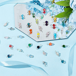 180Pcs 9 Colors Electroplate Glass Pendants&nbsp;PALLOY-GO00004