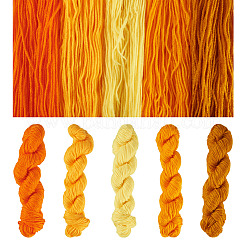 5 Bundles 5 Colors Yellow Theme Acrylic Fiber Yarn&nbsp;OCOR-TA0003-18A