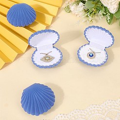 4Pcs Shell Shaped Velvet Jewelry Storage Boxes&nbsp;VBOX-DJ0001-02D