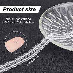 2 Strands Synthetic Quartz Crystal Beads Strands&nbsp;G-GO0001-28A
