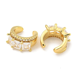 Brass Micro Pave Cubic Zirconia Cuff Earrings&nbsp;EJEW-C104-141G