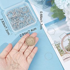 80Pcs 8 Styles Brass Linking Rings&nbsp;KK-CN0002-10A