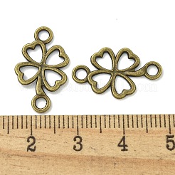 Tibetan Style Alloy Shamrock Connector Charms&nbsp;TIBE-I026-6013AB