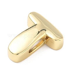 Brass Initial Beads&nbsp;KK-B167-27G-01T