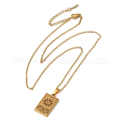 Tarot Theme 304 Stainless Steel Pendant Nacklaces For Women&nbsp;STAS-S128-02S