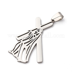 201 Stainless Steel Pendants&nbsp;STAS-V013-15P