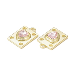 Rack Plating Alloy Glass Pendants&nbsp;PALLOY-P291-06G-02