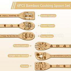 6Pcs Bamboo Spoons & Knifes & Forks&nbsp;AJEW-WH0411-044