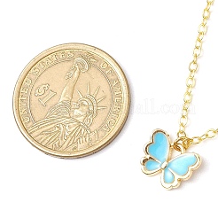 Alloy Enamel Butterfly Pendant Necklaces&nbsp;NJEW-JN05143