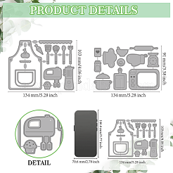 Kitchen Theme Carbon Steel Cutting Dies Stencils&nbsp;DIY-WH0309-4283