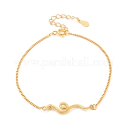 925 Sterling Silver Link Bracelets&nbsp;BJEW-D320-02G