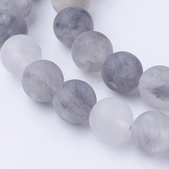Natural Cloudy Quartz Bead Strands&nbsp;G-G735-81-10mm