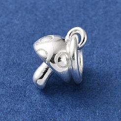 925 Sterling Silver Mushroom Charms with Jump Rings&nbsp;STER-H118-08S