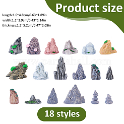 Resin Mini Mountain Model&nbsp;DJEW-FH0001-61