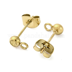 304 Stainless Steel Stud Earring Findings&nbsp;STAS-V003-10G-01