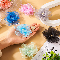 6Pcs 6 Colors Organza Ornament Accessories&nbsp;DIY-TA0006-50B