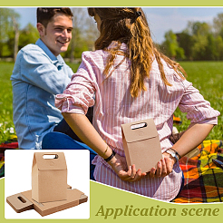 Rectangle Kraft Paper Gift Bags with Hole Handle&nbsp;CON-WH0088-84
