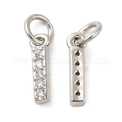 Brass Micro Pave Grade AAA Cubic Zirconia Charms&nbsp;LS-ZIRC-P067-11P-I-NR