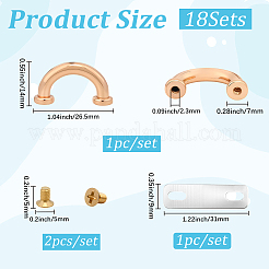 18Pcs Alloy Arch Bridge D Ring Buckles&nbsp;FIND-CL0001-54KCG