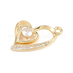 Valentine's Day Brass Micro Pave Clear Cubic Zirconia Pendants&nbsp;KK-D225-09G