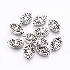 Tibetan Style Alloy Oval Beads&nbsp;TIBEB-2223-AS-LF