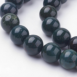 Natural Bloodstone Beads Strands&nbsp;G-N0120-25-8mm