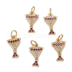 Brass Cubic Zirconia  Charms&nbsp;ZIRC-C024-13G