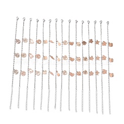 304 Stainless Steel Charm Bracelet for Women&nbsp;BJEW-F436-RG
