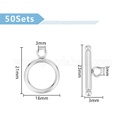 304 Stainless Steel Toggle Clasps&nbsp;STAS-UN0001-12
