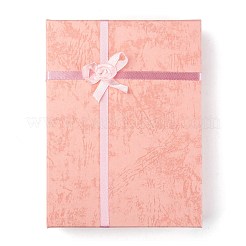 Jewelry Cardboard Boxes with Flower(Color Random Delivery) and Sponge Inside&nbsp;LS-CBOX-R023-4