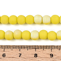 Frosted Opaque Glass Beads Strands&nbsp;GLAA-T032-P6mm-MBB16