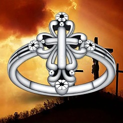 Cross Alloy Finger Rings&nbsp;FS-WGD13AF-01
