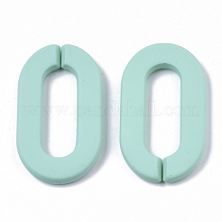 Opaque Spray Painted Acrylic Linking Rings&nbsp;X-OACR-N009-002A-A04
