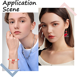 24Pcs 6 Style Alloy Enamel Pendants&nbsp;FIND-SC0009-07