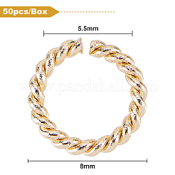 Long-Lasting Plated Brass Open Jump Rings&nbsp;KK-BC0001-15B