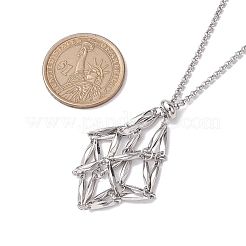 Non-Tarnish 3Pcs 3 Styles 304 Stainless Steel Macrame Pouch Necklace Makings&nbsp;NJEW-JN04901-02