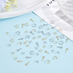 120Pcs 2 Colors 304 Stainless Steel Screw Eye Pin Peg Bails&nbsp;STAS-BBC0010-29