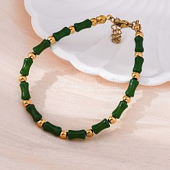 304 Stainless Steel Beaded Bracelets for Women&nbsp;BJEW-M056-06G