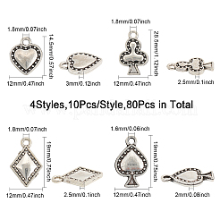 80Pcs 4 Style Tibetan Style Alloy Pendants&nbsp;FIND-CA0007-44