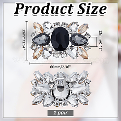 2Pcs Alloy Rhinestone Shoe Buckle Clips&nbsp;AJEW-ME0001-35