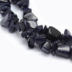 Synthetic Blue Goldstone Beads Strands&nbsp;X-G-P332-10